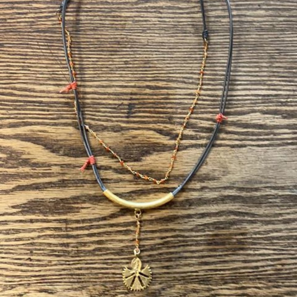 Johnny Loves June Aztec Gold Necklace!!! NWT!!!